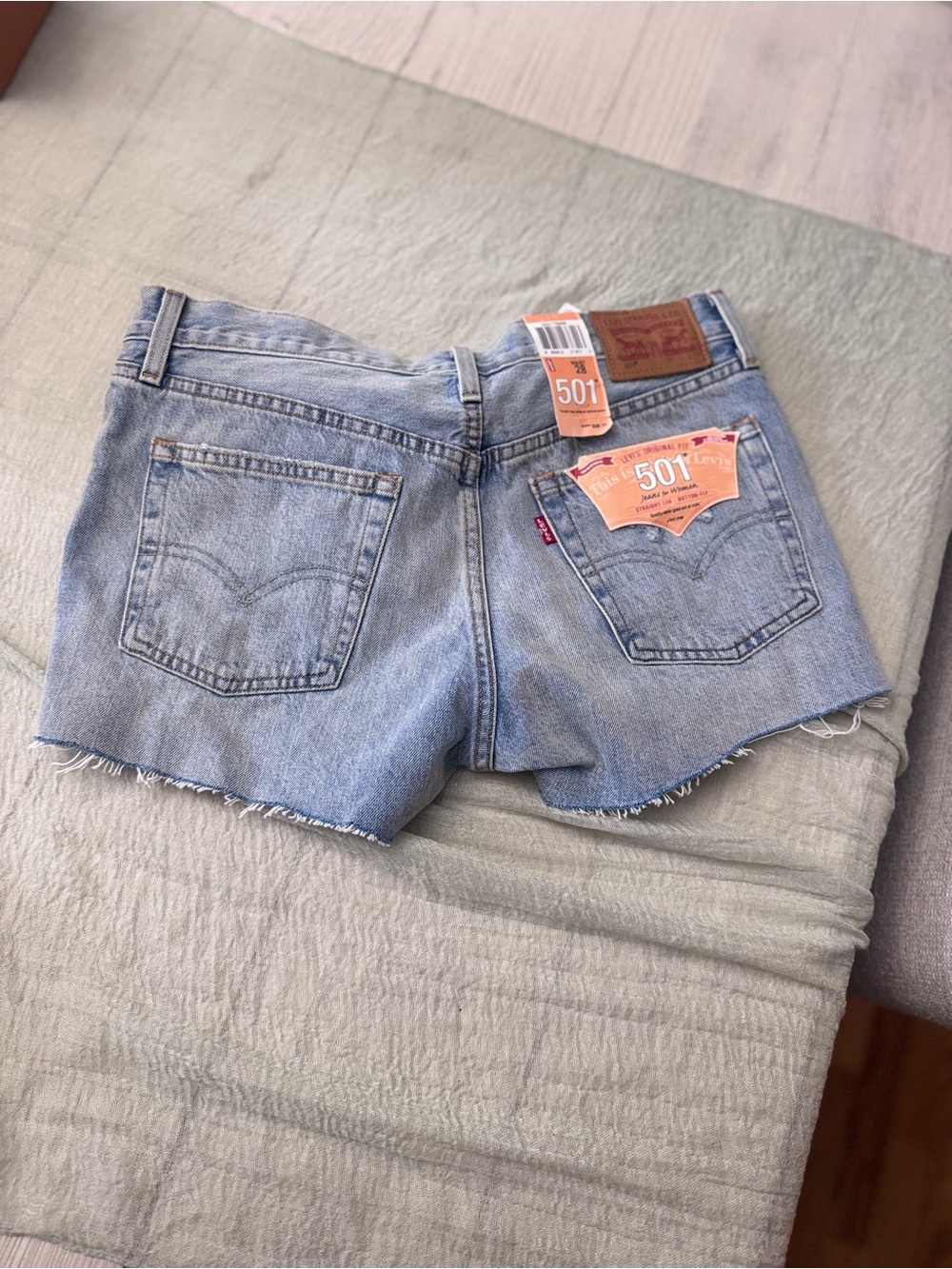 Levi's 501 Light Blue Denim Jean Shorts